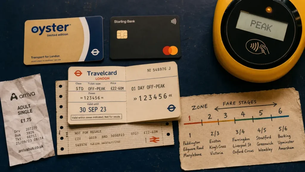 Carte transport londre : Oyster, Travelcard et paiement sans contact