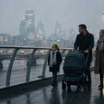 En famille à Londres sur le Millennium Bridge, famille et enfants