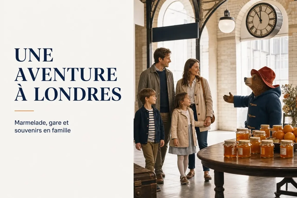 Paddington Bear Experience à Londres, famille dans une salle immersive à County Hall