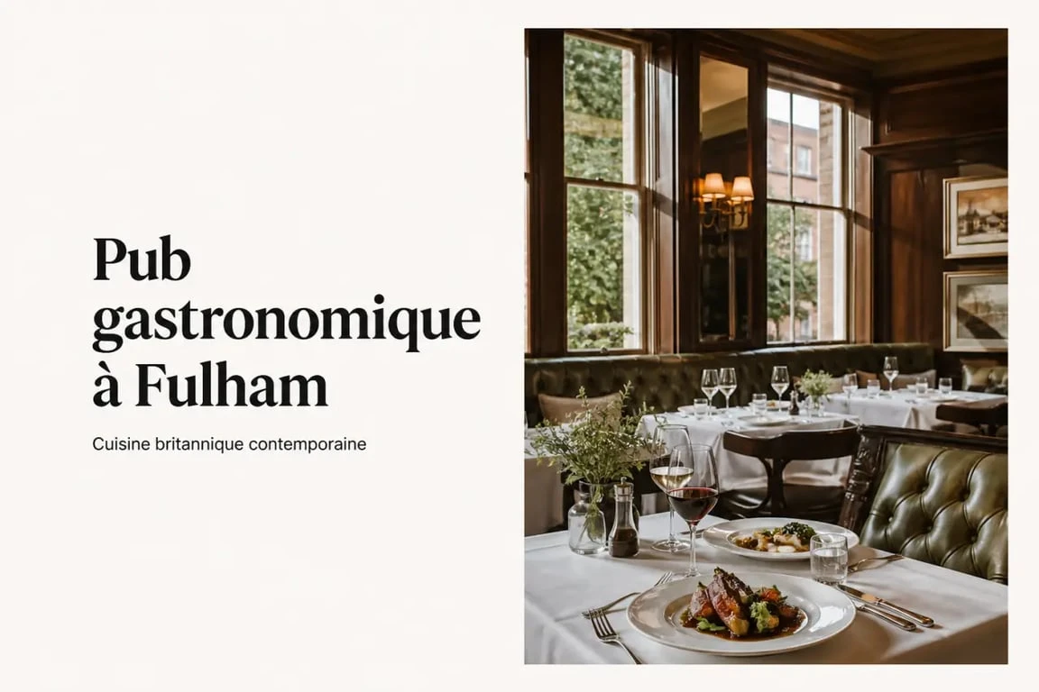 Pubs Londres : intérieur d’un pub gastronomique à Fulham