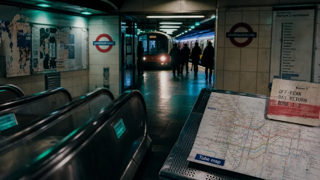 Carte du Londres metro (Tube) dans une station