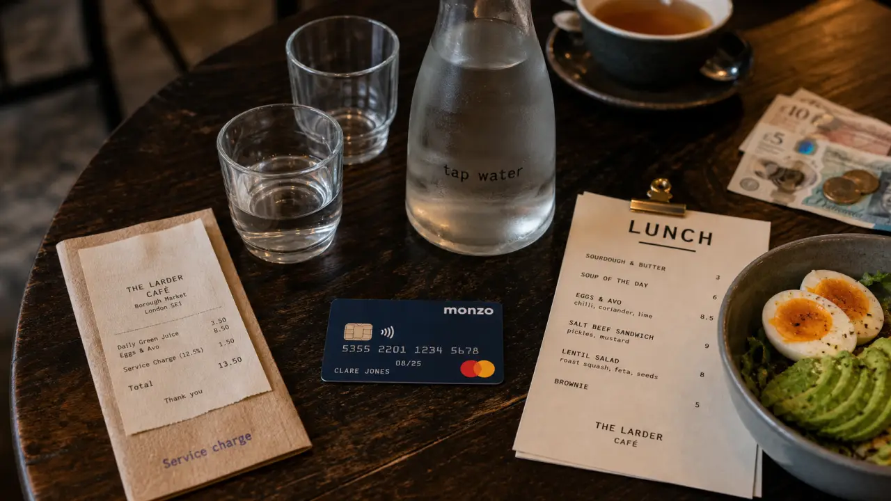 Prix des restaurants a londres : budget réel avec service, eau et carte bancaire