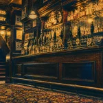 Pub londres : comptoir historique avec bières pression