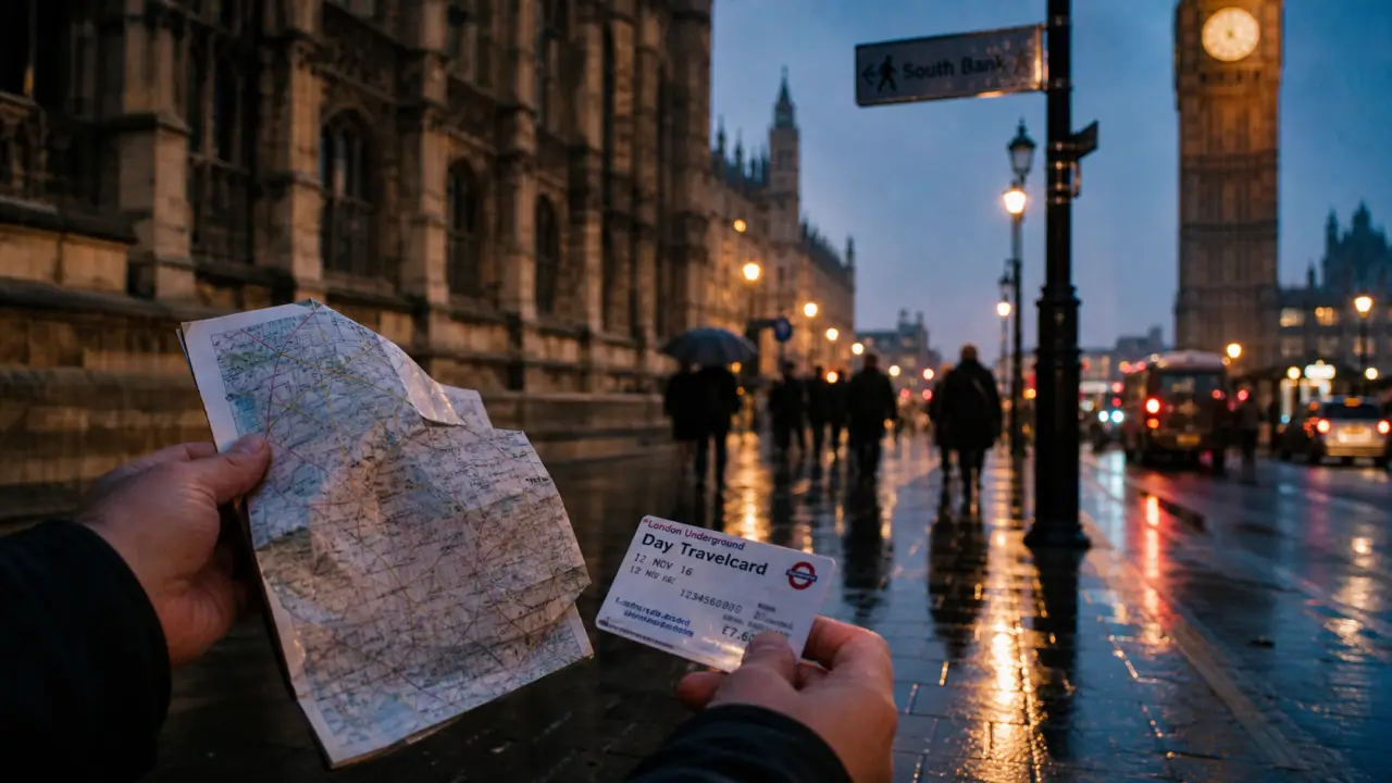 Quartier Londres à visiter : South Bank, Westminster, ticket métro et parapluies