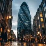 Visiter gherkin londres : vue extérieure du Gherkin 30 St Mary Axe