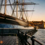 Visiter Greenwich Londres : Cutty Sark sur la Tamise au golden hour