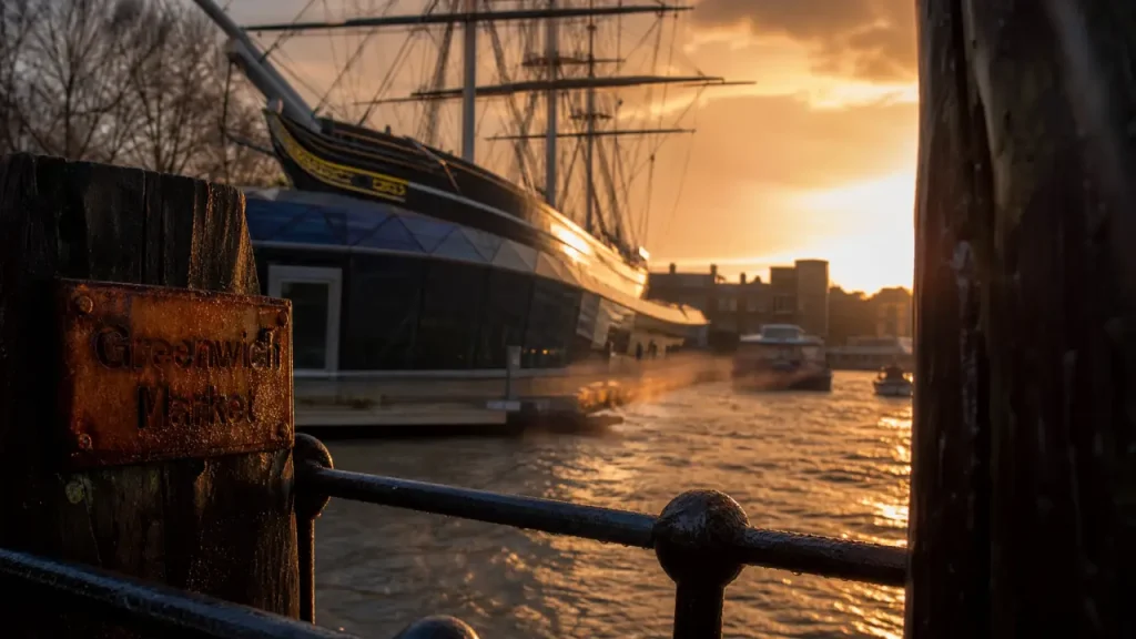 Visiter Greenwich Londres : quai de la Tamise et Cutty Sark