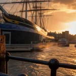 Visiter Greenwich Londres : quai de la Tamise et Cutty Sark