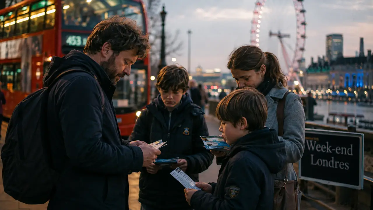 we à londres en famille : billets et tickets de métro sur la South Bank, Londres