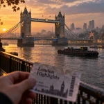 a visiter absolument a londres : Tower Bridge au coucher du soleil