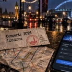 concerts londres 2026 : ticket, carte métro et Londres nocturne