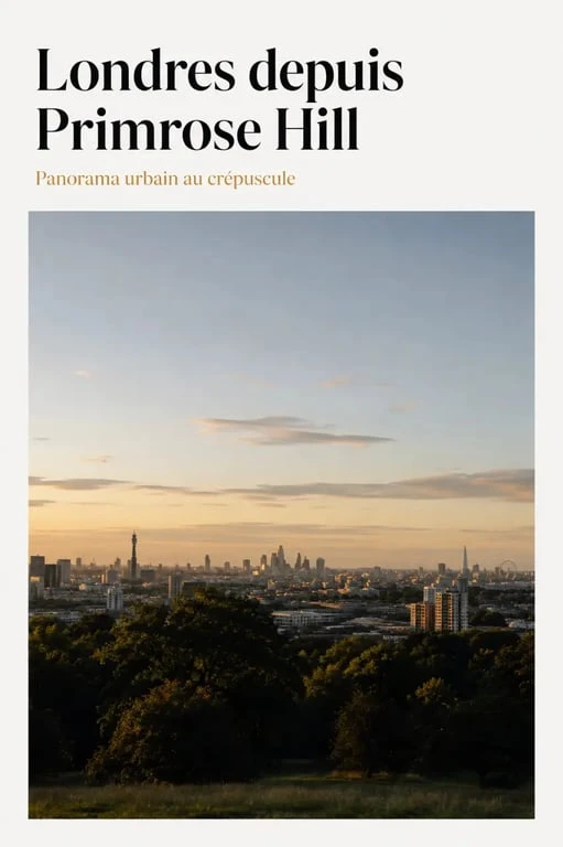 Primrose Hill à Londres avec vue panoramique sur la ville