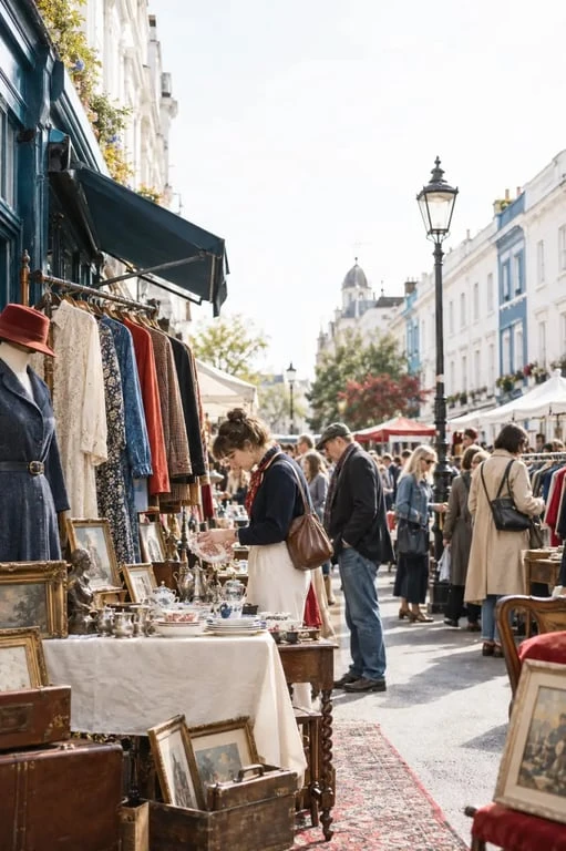 Faire du shopping à Londres au marché vintage de Portobello Road