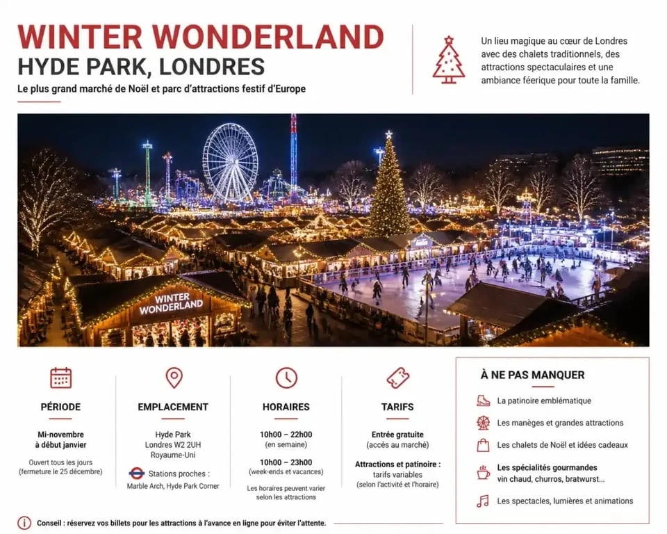 Marché de Noël Winter Wonderland, une étape clé pour le shopping de Noël à Londres
