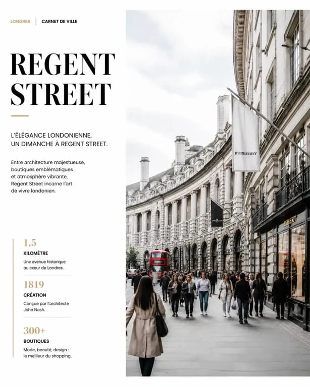 Shopping le dimanche à Londres sur Regent Street