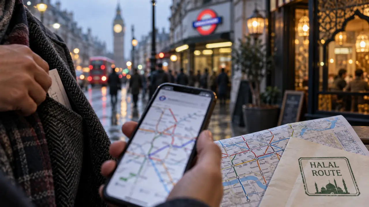 Halal restaurant londres : carte métro TfL et réservation proche