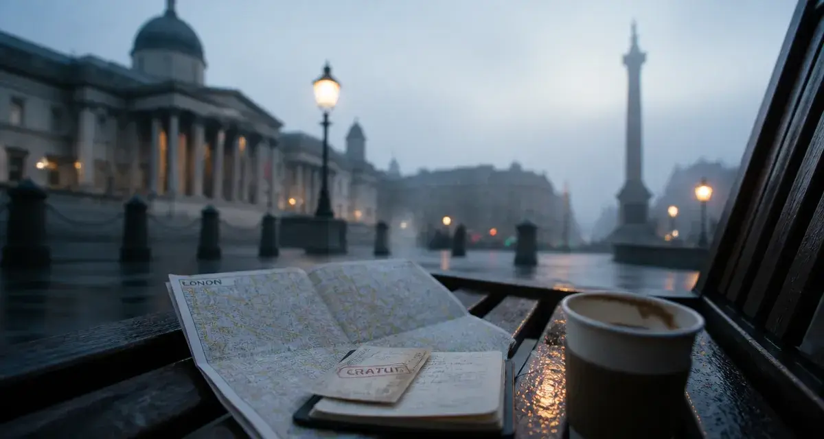 Lieu a visiter a londres gratuit près de Trafalgar Square, carte et café