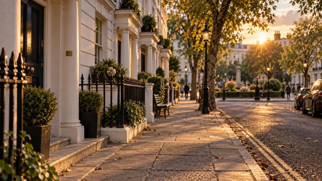 Londres pimlico, rue résidentielle calme près de Westminster