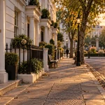 Londres pimlico, rue résidentielle calme près de Westminster