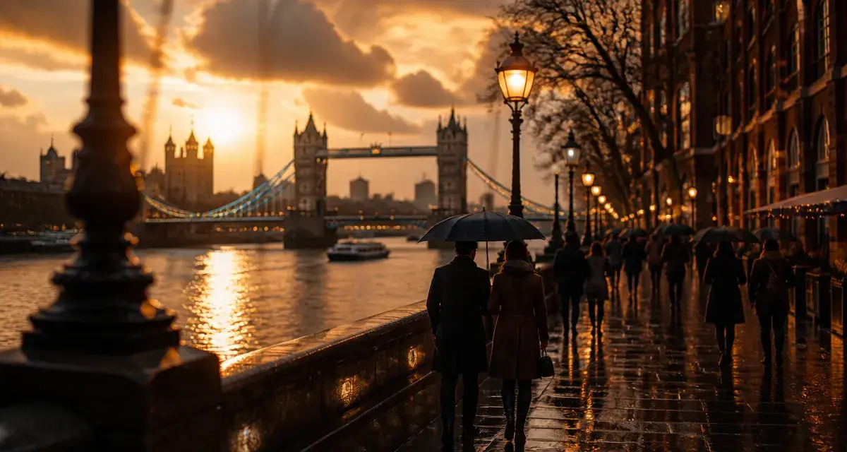 londres place a visiter : Tower Bridge à la golden hour sur la Tamise