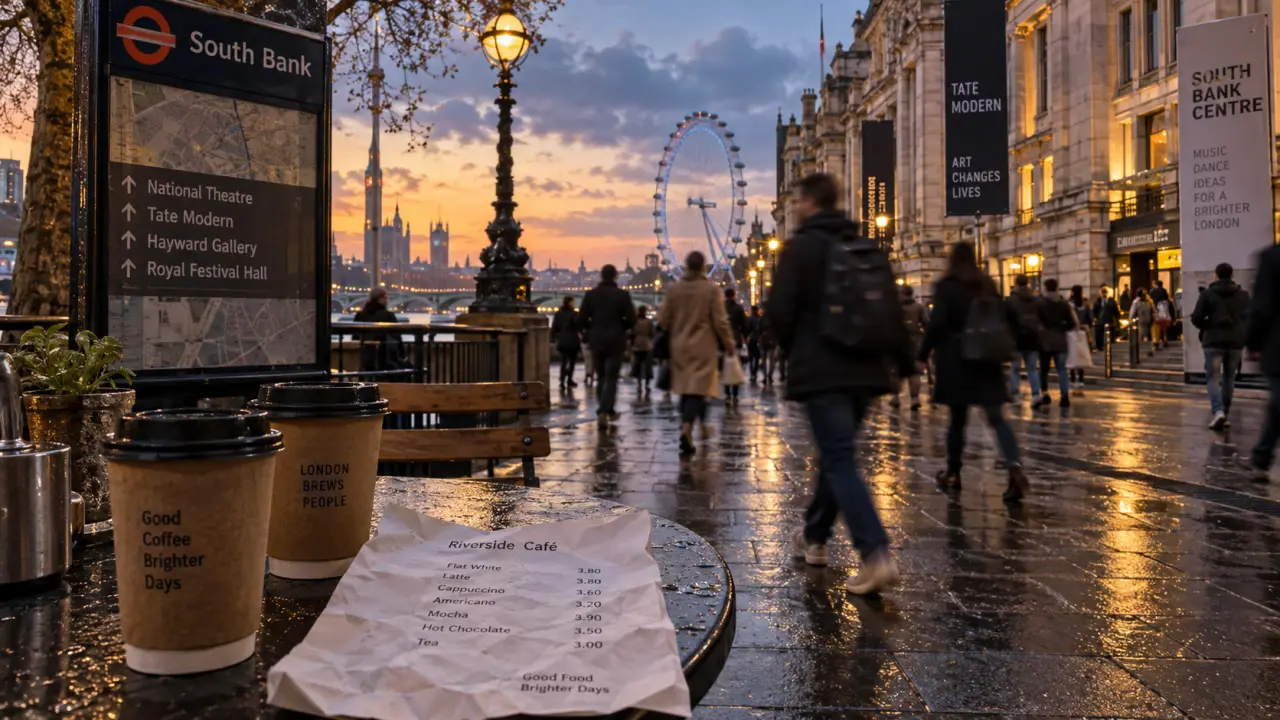Où séjourner à Londres pour visiter : terrasse sur South Bank près de l’œil de Londres