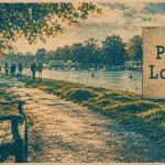 Parcs Londres : chemin dans Hyde Park avec la Serpentine