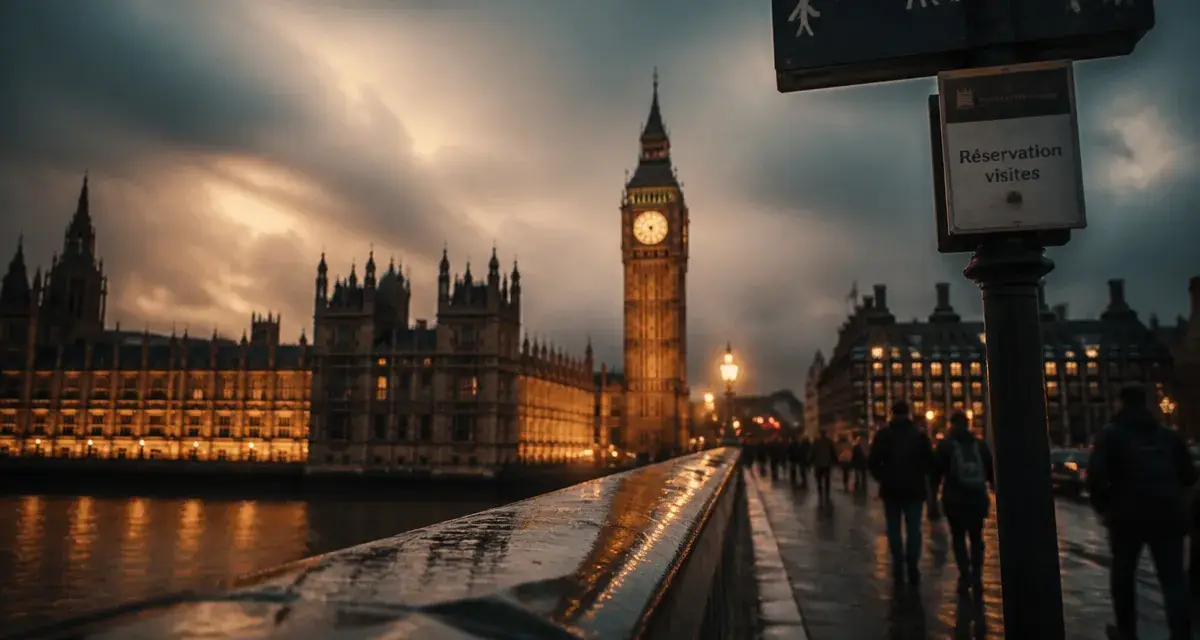 Peut on visiter big ben à londres : Elizabeth Tower vue depuis Westminster Bridge