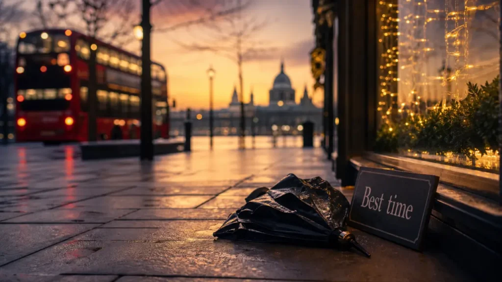 Quand visiter Londres : parapluie et trottoir pavé, temps idéal et budget sans surprise