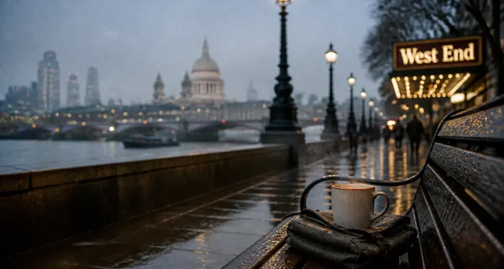 Que faire a Londres en fevrier : chocolat chaud près de la Tamise, London skyline et Saint-Paul