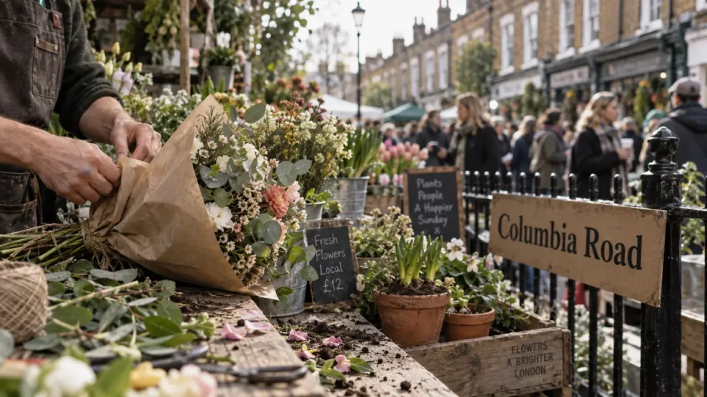 Que faire a londres le dimanche : marché Columbia Road à Londres