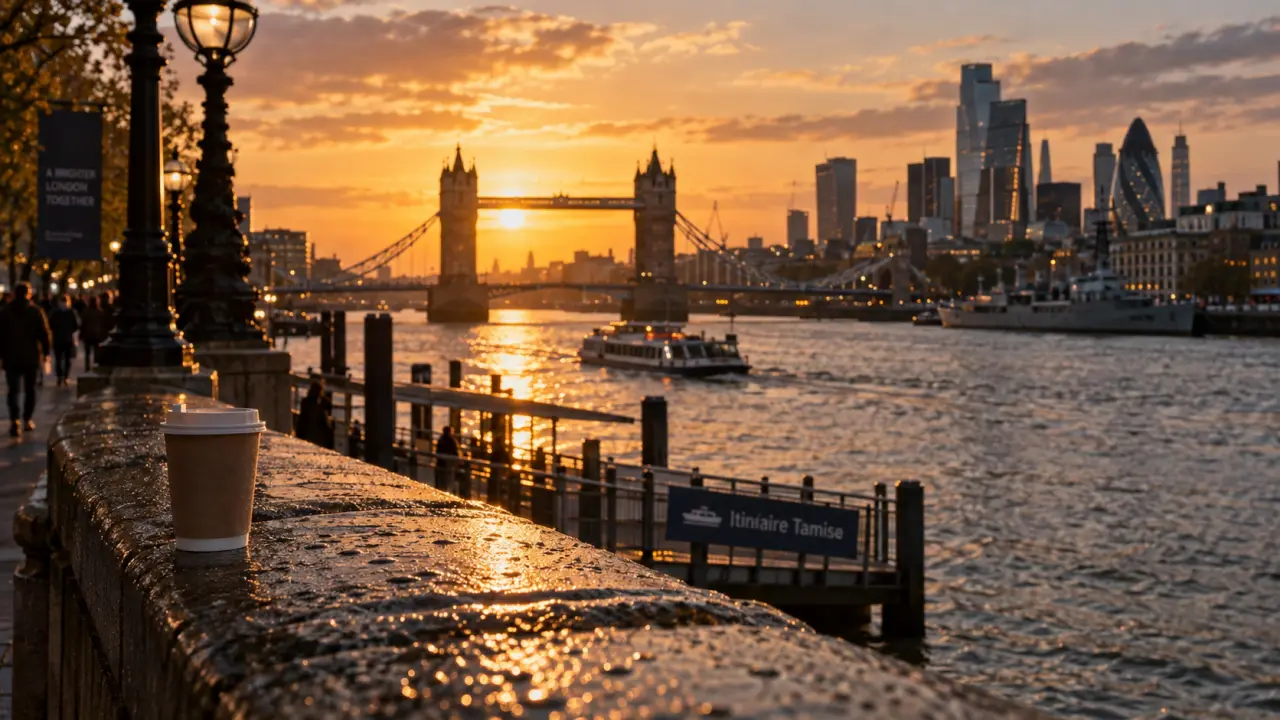 Que visiter 0 londres : Tamise et Tower Bridge au coucher du soleil