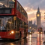 Quel bus pour visiter Londres : bus rouge à impériale près de Westminster
