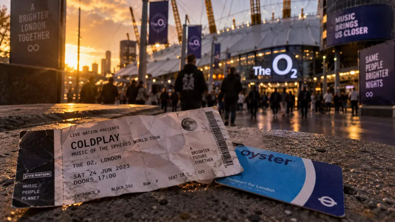 Concerts Londres 2025 : billet et carte métro près du The O2