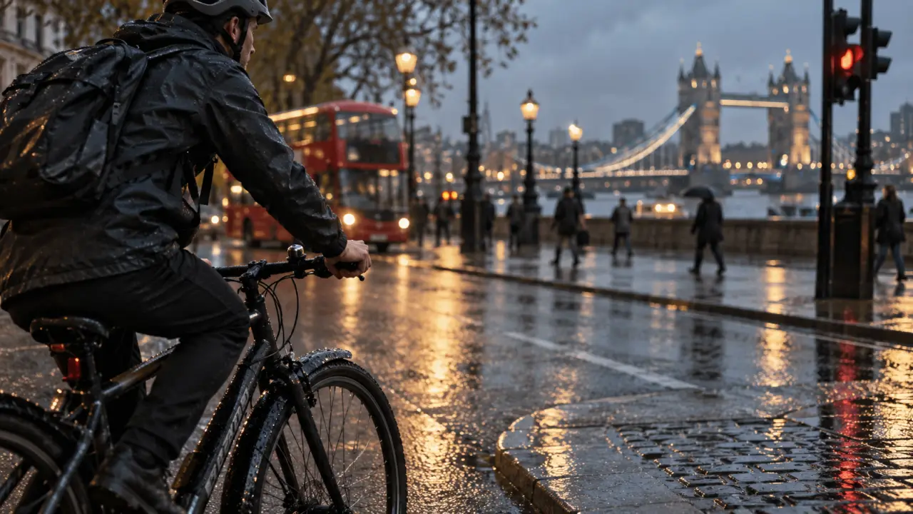 Visiter Londres à vélo : cycliste traverse la South Bank à Londres